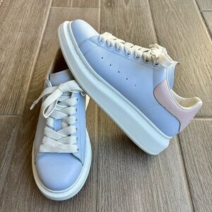 Alexander McQueen Light Blue and Pink Sneakers size EU 38.5 US 7.5